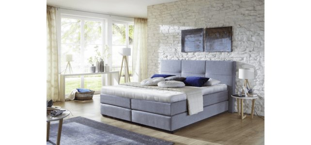 Boxspringbett "Cinero/Cinderella" von breckle in grau